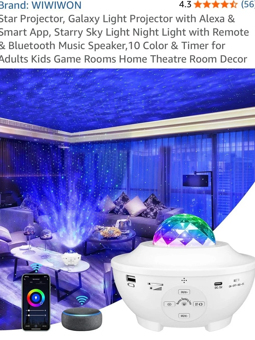 Galaxy Star Projector Night Light